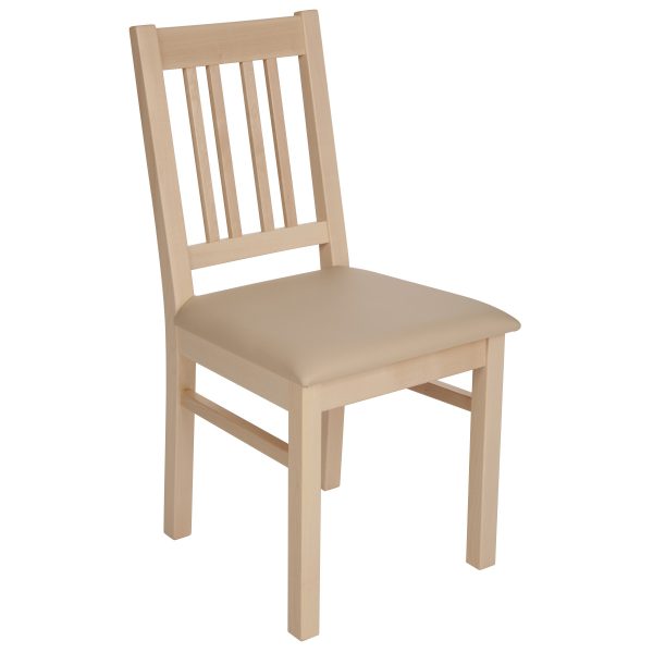 Stuhl Ahorn massiv, geölt und gepolstert 1110-1