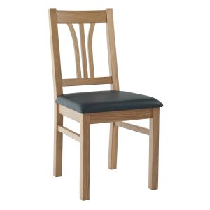 Stuhl Eiche massiv, geölt und gepolstert 1210-1