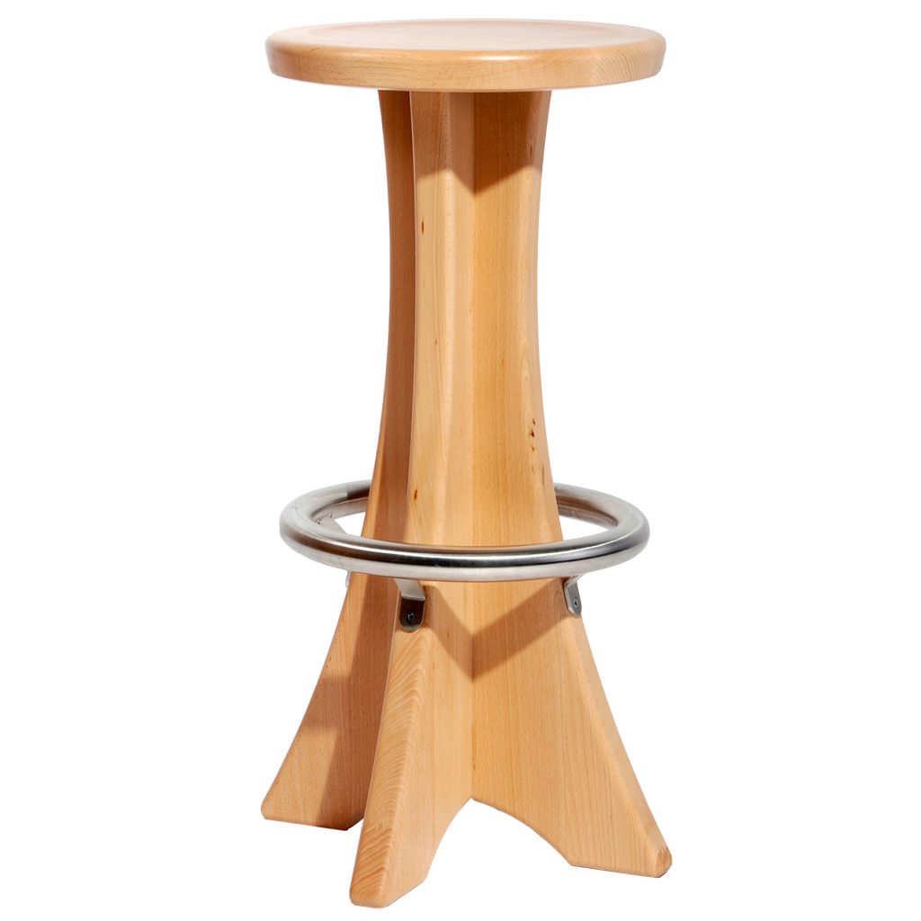 Barhocker in Holz massiv 2010 in Buche, Eiche oder Esche