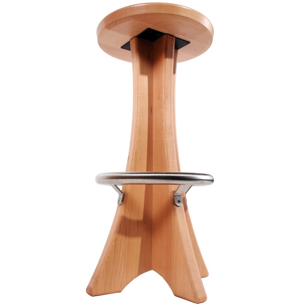 Barhocker in Holz massiv 2010 in Buche, Eiche oder Esche