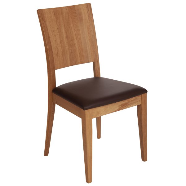 Stuhl Eiche massiv, geölt und gepolstert 900-1
